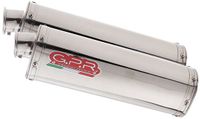 GPR Exhaust Systems Trioval Dual ZZR 1400 06-07 Slip On Silencieux Argent