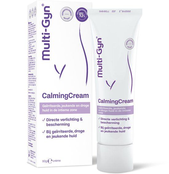 Multi-Gyn CalmingCream 50 g - Intieme verzorging voor directe verlichting van jeuk en irritatie, Vaginale crème voor een kalmerend effect, klinisch bewezen, voor dagelijks en enkel uitwendig gebruik