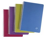 Clairefontaine 329526C Collectie Linicolor Intensive Pak met 10 Notitieboekjes met Spiraalbinding - 9x14 cm - 100 Pagina's Gelijnd - Wit Papier 90 g - Polypro Omslag Transparant - Willekeurige Felle Kleuren