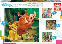 EDUCA - 4 Puzzles Disney Dieren - 9 à 25 Pièces