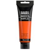 Liquitex Basics 8870070 Monopigmenteerde acrylverf, kunstenaarspigmenten, lichtecht, gemiddelde viscositeit, achivkwaliteit, zijdeglanzende afwerking, 118ml - Fluorescent Orange