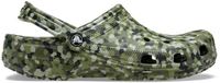 Crocs, Sabots classiques à confettis pour adulte, vert armée/multicolore, 38 hommes / 39 femmes
