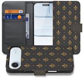 B2Ctelecom Franse Lelie Bruin Goud Luxe Edition Hoesje Voor iPhone Air | Portemonnee Hoesje