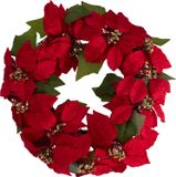 Home Styling Collection Couronne de Noël pour la porte, poinsettia, 45 cm