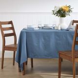 Homescapes Tafelkleed Blauw - 137 x 228 cm, 100% Katoen