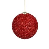 Mica Decorations Lametta décoratif 15cm en plastique, couleur rouge 1 pièce