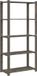 vidaXL Opbergrek - 5-laags - 80x38x170 cm - Massief Grenenhout - Grijs