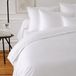 Alto Parure De Lit 2 Pièces Coton Uni 57 Fils 140x200 Taie 65x65 Blanc