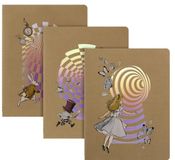 Moleskine Limited Edition - Alice's Adventures in Wonderland - Schrift XL - Gelinieerd - set van 3