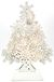 Arbre en bois, blanc, 35 x 23,5 cm.