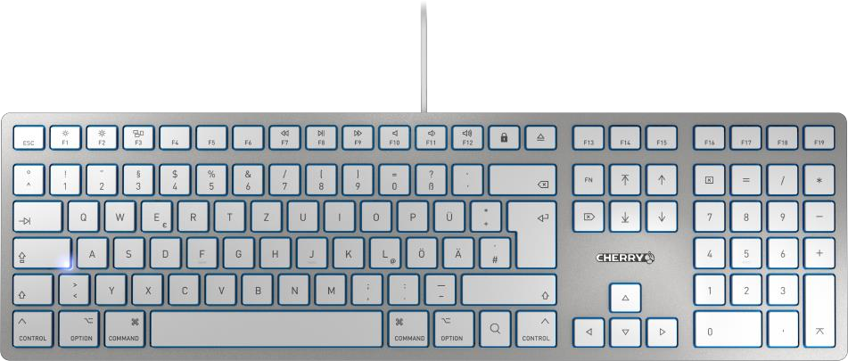 Cherry KC 6000 SLIM FOR MAC - AZERTY - Zilver