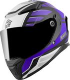 FC-Moto FF130SV Cavion Helm - Zwart Mat/paars