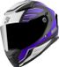 FC-Moto FF130SV Cavion Helm - Zwart Mat/paars
