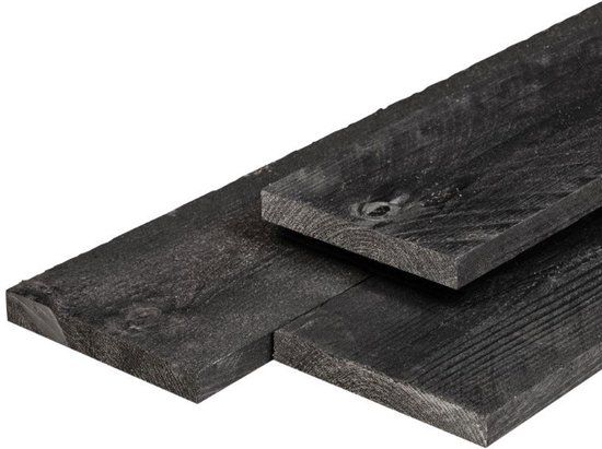 Merkloos Tuindeco Plank douglas zwart geimpregneerd 1,6x14,0x180 cm