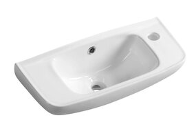 Aqualine Cloakroom Keramische Wastafel 51x22cm - Wit