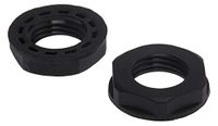 RS PRO Tegenmoer PG7 nylon 66 zwart IP68, verpakking van 25 stuks