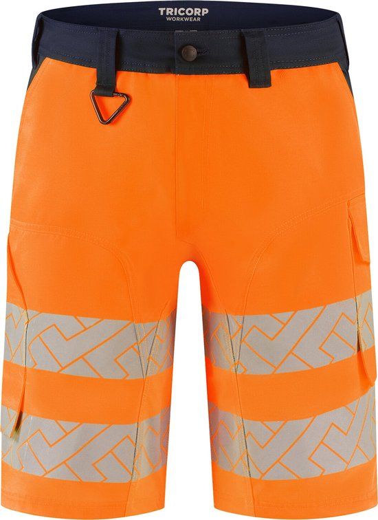 Tricorp Werkbroek Functional Stretch High Vis Redefined Kort 506124 - FluororangeInk - 48
