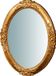 Biscottini Verticale / horizontale houten wandspiegel met antiek bladgoud OVAL Made in Italy