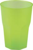 Santex Frosted Green Drink Glasses - 6x - 300ml - Unbreakable Plastic - Cocktail Glasses