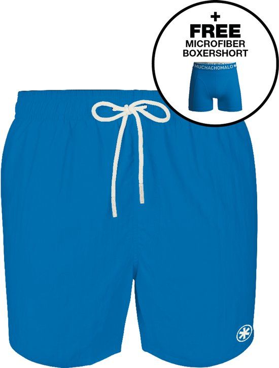 Muchachomalo Zwembroek Heren - 1 Pack + Boxershort - Blauw - Mannen Zwembroek