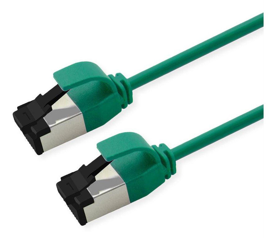 ROLINE U/FTP patchkabel Cat.8 (Klasse I), dun, LSOH, soepel draad, groen, 0.5 m