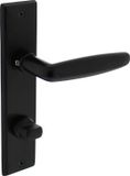 Intersteel Deurkruk Sophie met schild met sluiting mat zwart