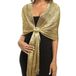 Sans marque Foulard à paillettes en polyester Châle Femme Unisexe 45x160cm Lavage à la main