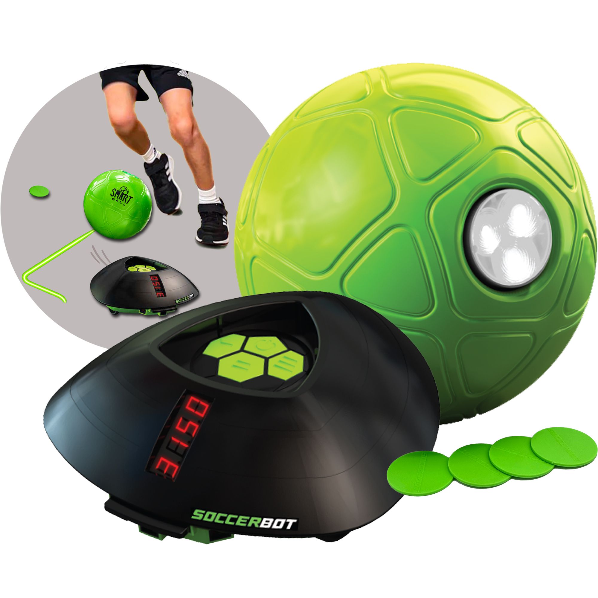 Golden Bear Toys Gear2Play Smart Ball Soccer Bot - Indoor Voetbalspel - Groen