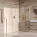 Brauer Void - Inloopdouche - Helder Glas - 120 x 200 cm - incl. Glascoating - PVD Goud Geborsteld