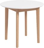 HOMCOM Esstisch Kiefernholz Ø75 x 76H cm Weiß