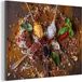 MuchoWow Aluminium Schilderij Industrieel - Specerijen - Kruiden - Lepels - Zout - Bruin - Keuken - 160x120 cm - Dibond