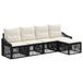 vidaXL Tuinbankenset 5 st Zwart poly rattan