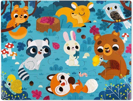 Janod Voelpuzzel Bosdieren - Multi