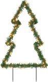 vidaXL Kerstverlichting met grondpinnen boom 115 LED's 90 cm