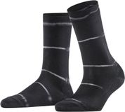 FALKE Wave Bond gedessineerd katoen Sokken dames zwart - maat 35-38