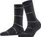 FALKE Wave Bond gedessineerd katoen Sokken dames zwart - maat 35-38