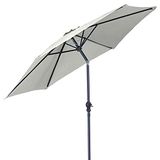 Verdelook parasol van polyester met zwengel, ecru