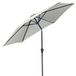 Verdelook parasol van polyester met zwengel, ecru