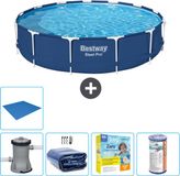 Bestway Rond Steel Pro Zwembad - 396 x 84 cm - Blauw