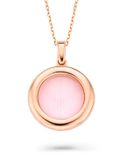 Orphelia ZH-7197/PI - Ketting met hanger, 925 zilver, zirkonia, roze, 45 cm