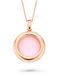 Orphelia ZH-7197/PI - Ketting met hanger, 925 zilver, zirkonia, roze, 45 cm