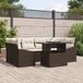 vidaXL - Banc de jardin - Ensemble - 7 - pièces - Marron - poly - rotin