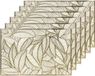 Decoris Tafel placemats - 6x - gouden bladeren - 30 x 45 cm