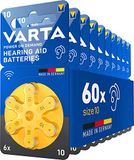 VARTA Hoortoestelbatterijen Typ 10 geel, grootverpakking, 60 stuks, 1,45 V