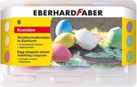 Eberhard Faber stoepkrijt eivormig 6 stuks kleurenmix EF-526510