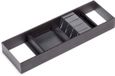 Emuca Orderbox Messenhouder voor lade, 150x470mm, Staal en Hout, Antracietgrijs