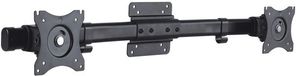 conecto, Dual screen adapter voor 2 monitoren, wandmontage, kantelbaar: +/-45°, draaibaar: +/-15°, draaibaar: +/-180°, draagvermogen: max. 10kg, VESA 75x75 & 100x100, zwart