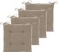 Hespéride Coussin de chaise Altea - 4x - 40 x 40 cm - Marron clair - Carré - Polyester