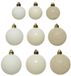 Decoris kerstballen - 30x - 4, 5 en 6 cm - kunststof - wol wit