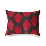 BonaMaison Rood-Zwart Decoratieve Kussensloop, Kussenhoezen Bank, Decoratieve Kussenhoesjes, Kussensloop; Sofa, Slaapkamer, Kantoor, Auto 35x50 Cm - Ontworpen en vervaardigd in Turkije